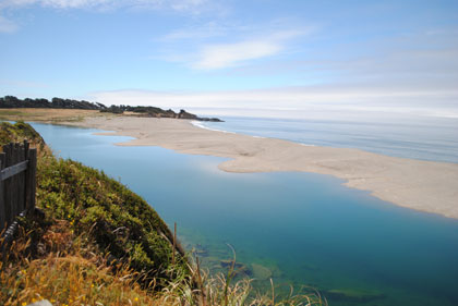 The closed Gualala River lagoon, by Jeanne Jackson