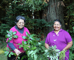 Pomo elders Violet Parrish Chappell and Vivian Parrish Wilder